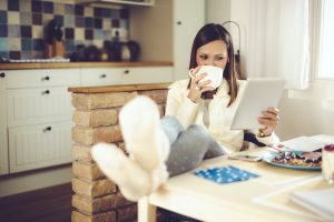 digital banking during breakfast
