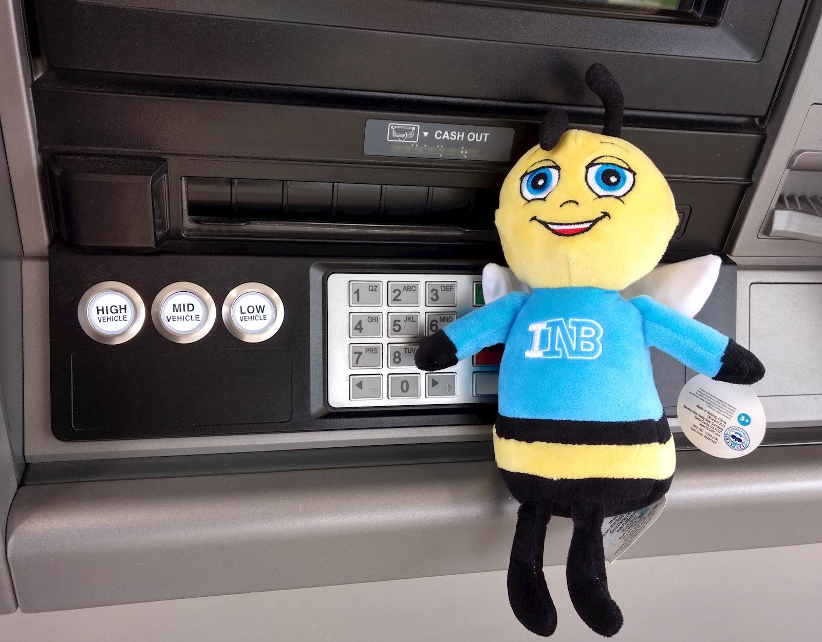 Barnaby at the ATM