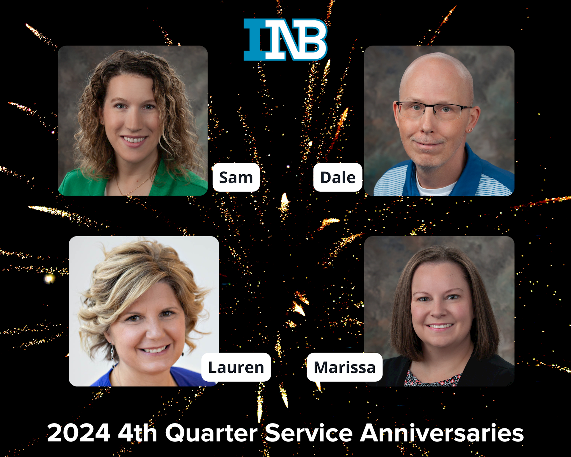 INB 4th Quarter service anniversaries