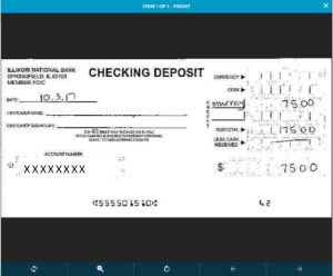 deposited item