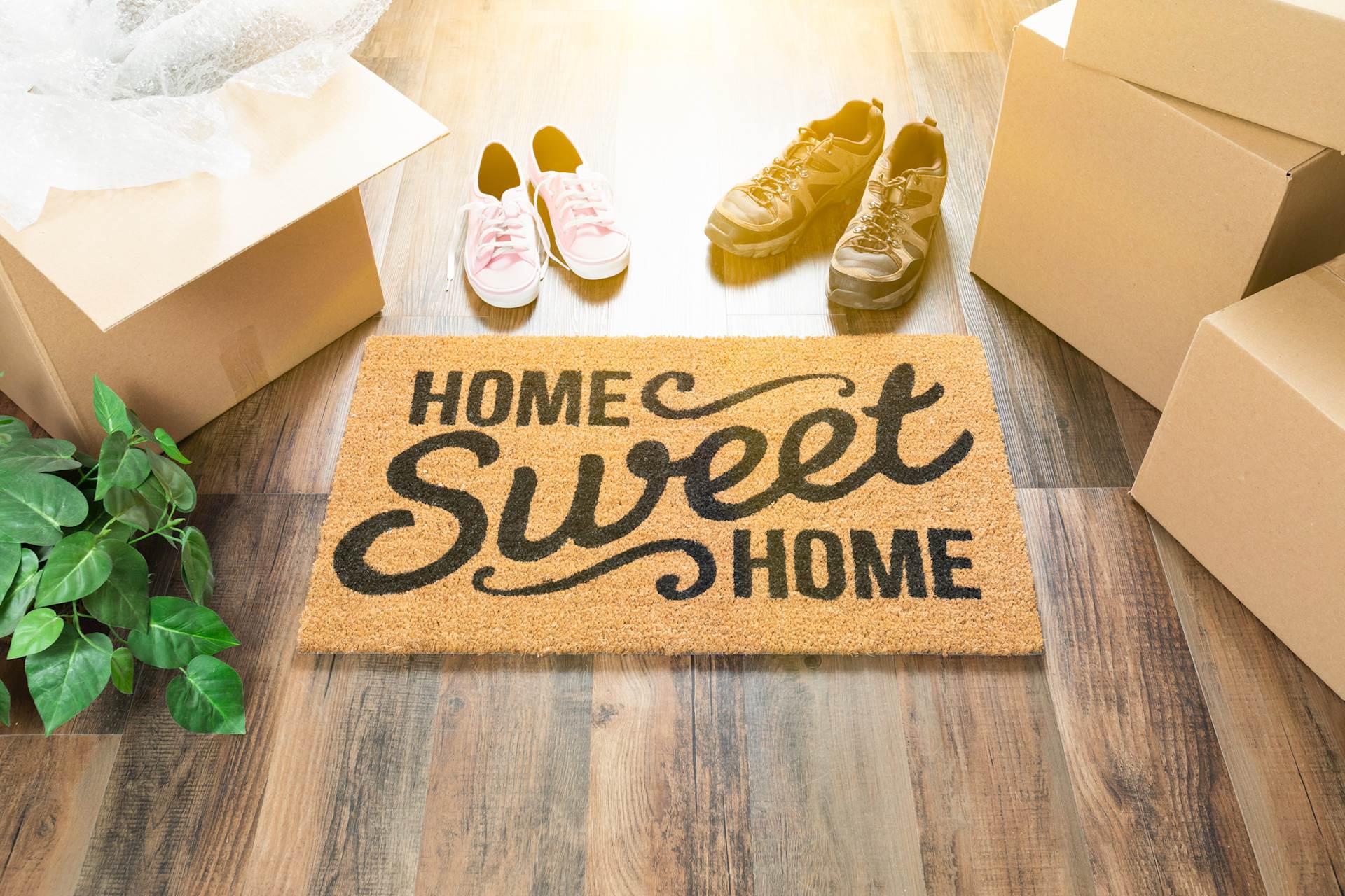 Welcome mat in new home