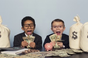 kids with money