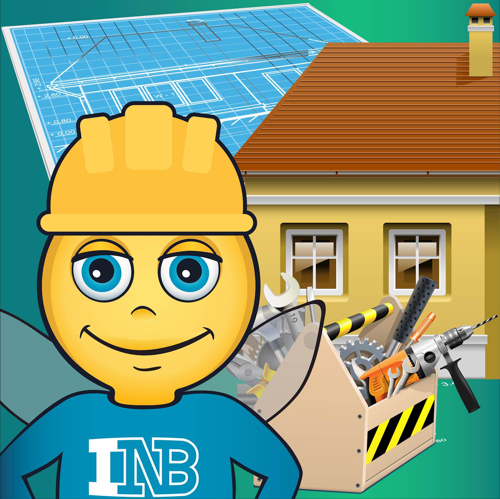 Barnaby Bee in a hard hat