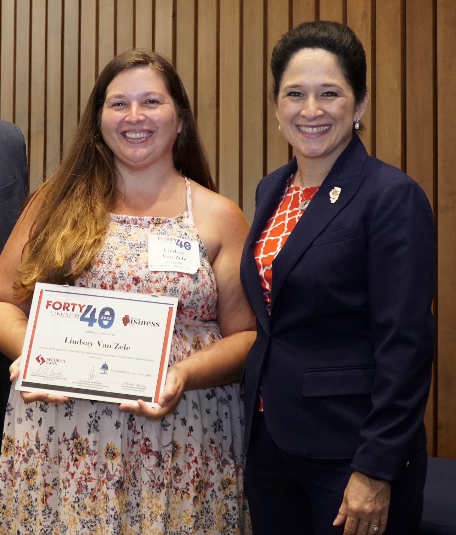 Lindsay Van Zele with Susana Mendoza