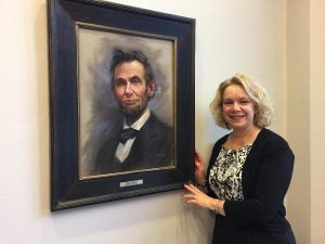Lynne Wooden and Abraham Lincoln