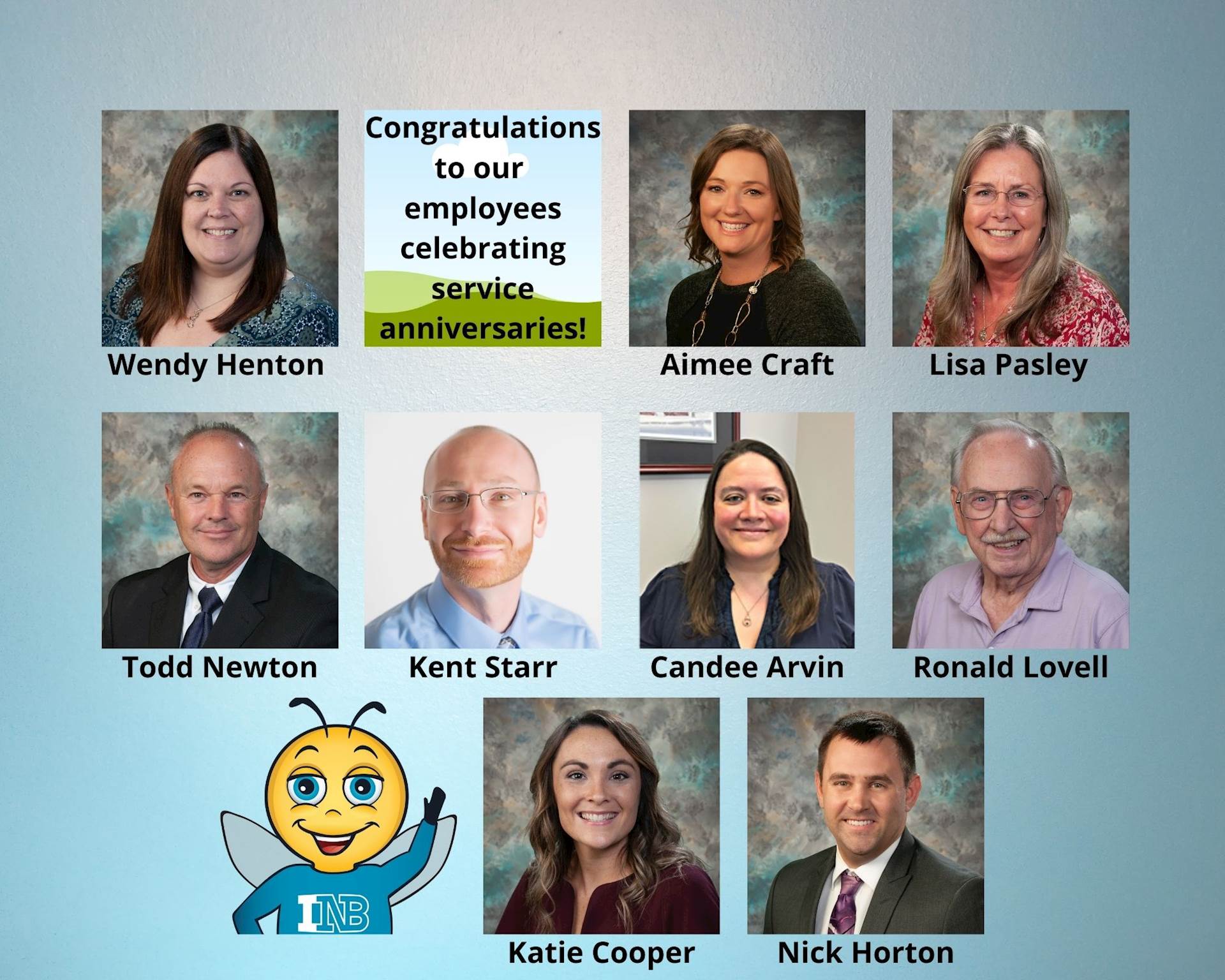 Employees celebrating anniversaries