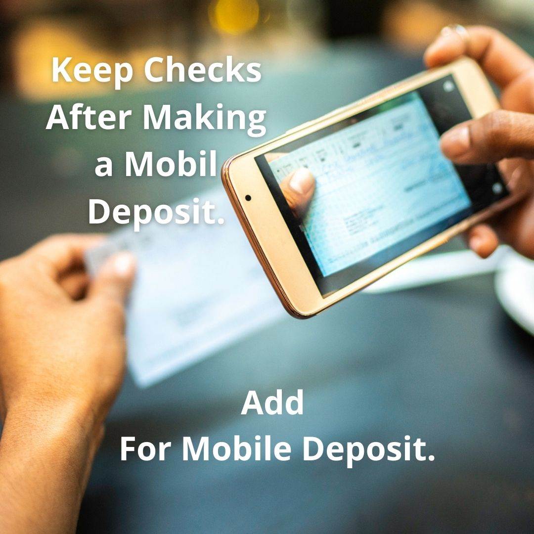Taking a photo of a check