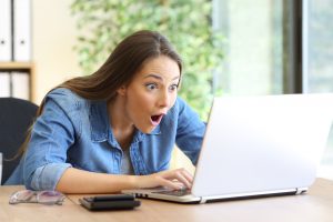 excited woman