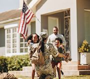 veteran family at home