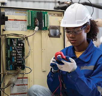 female electrical technician