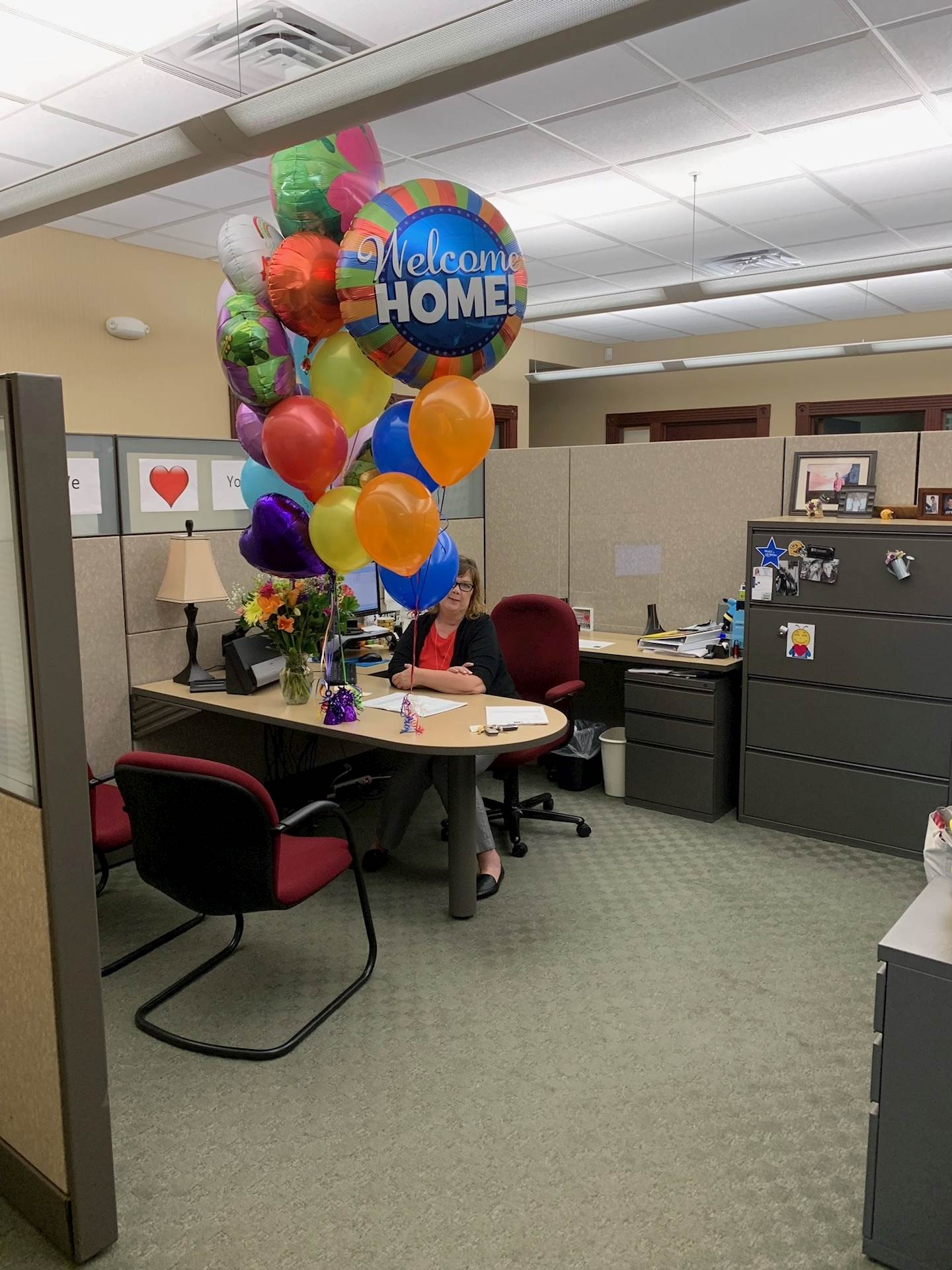 Pam Cain back to work