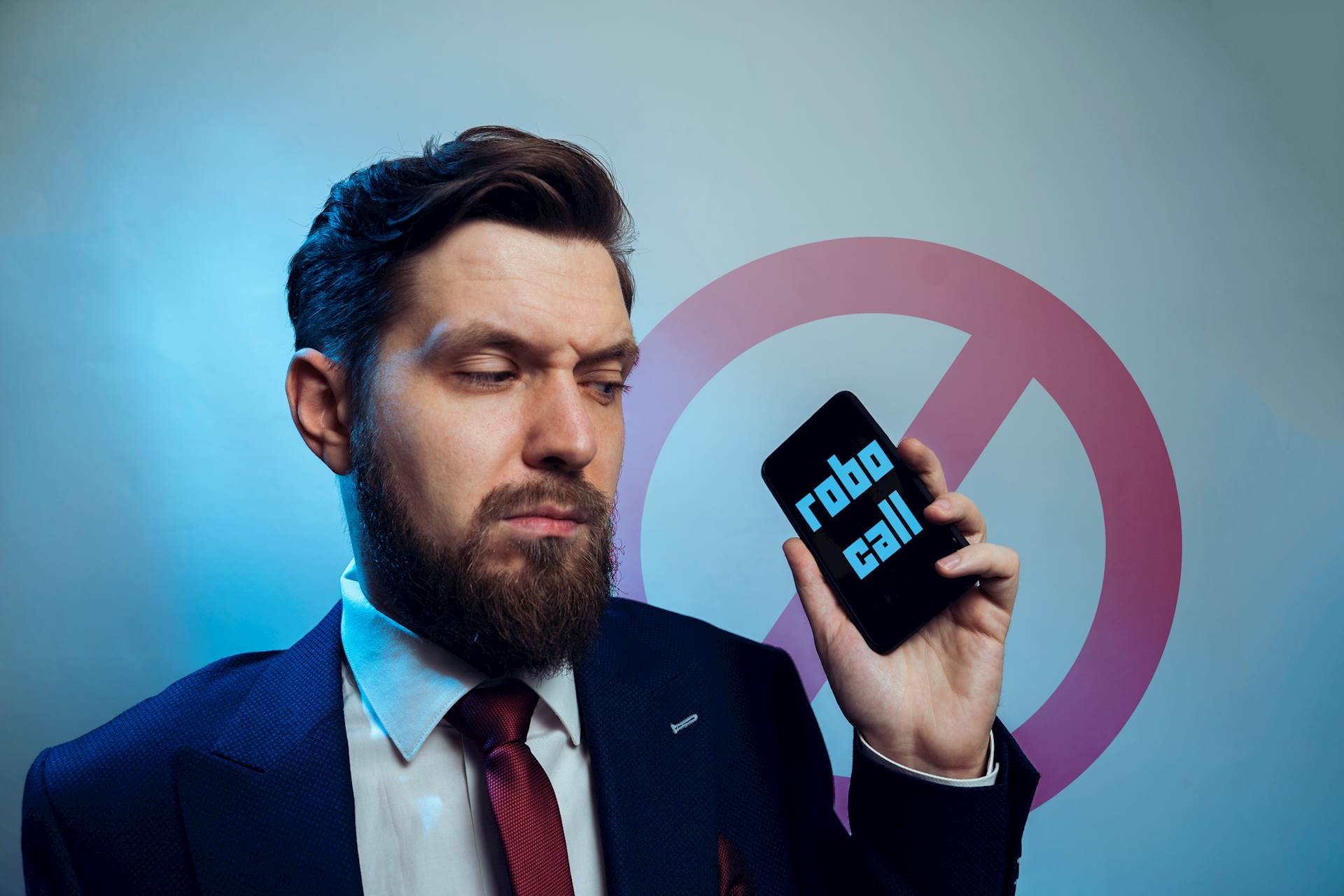 Man annoyed by a robocall