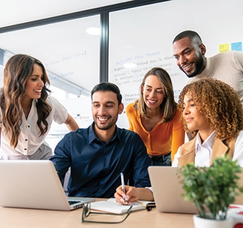 employees working together