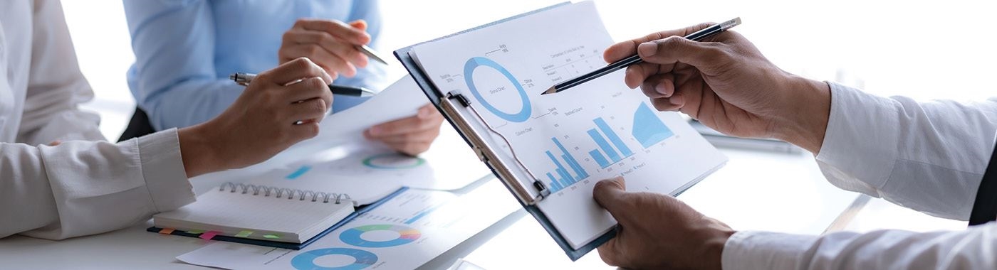 meeting with charts and graphs