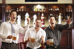 guys hanging at the bar