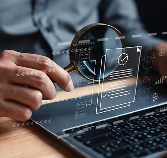 person working on a computer