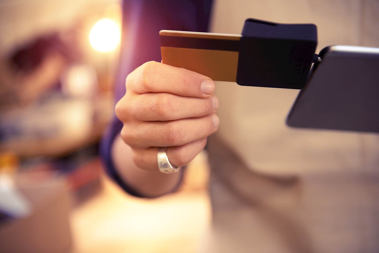 Using a light card reader
