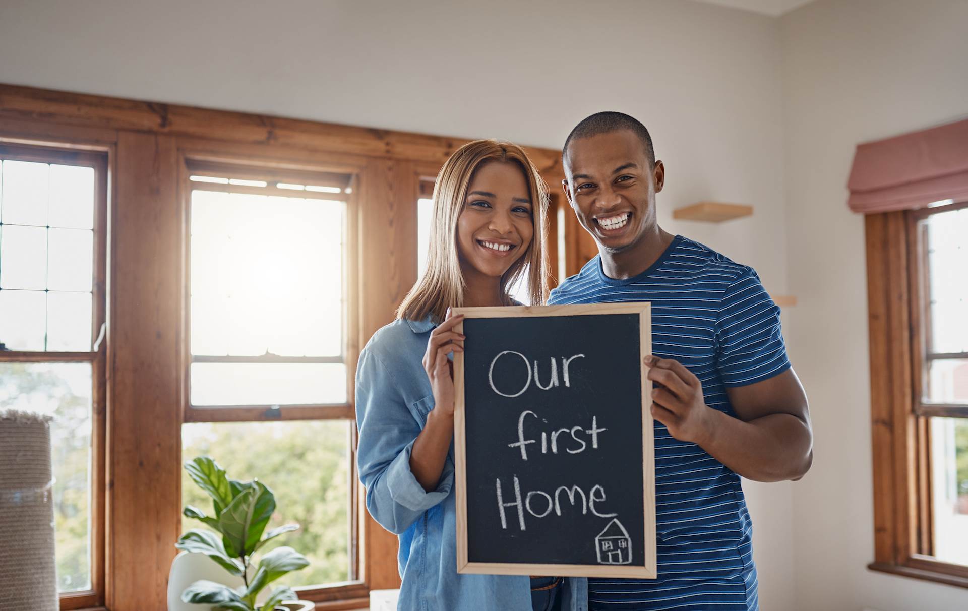 A couple in their first home